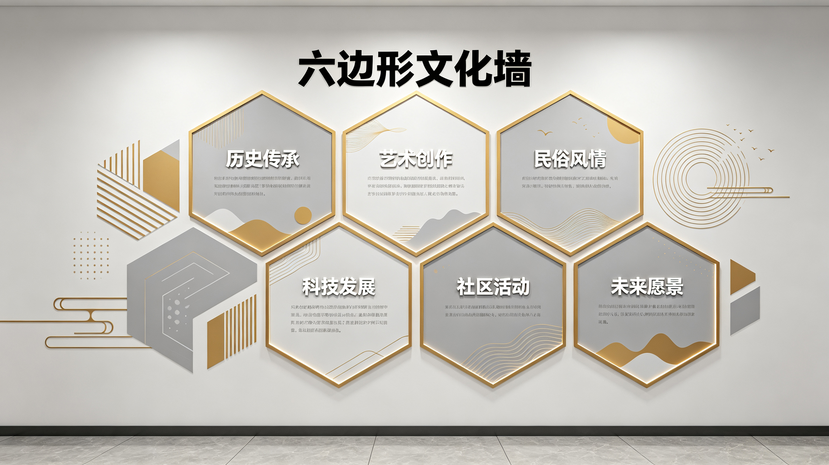 淳安企业文化墙 | 六边形信息美学